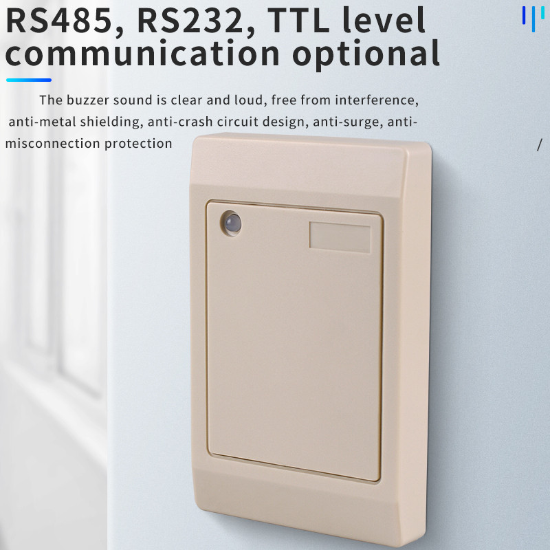 Pielāgots TTL komunikācijas āra ūdensizturīgs 125Khz 13,56Mhz tuvuma karšu lasītājs RS232/RS485 interfeisa RFID karšu lasītājs