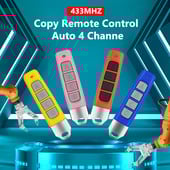 433MHz klonēšanas koda plastmasas 4 taustiņi kopēšanas tālvadības pults ar baterijām darbināma klonēšanas tālvadības pults, daudzfunkcionāla garāžas vārtiem