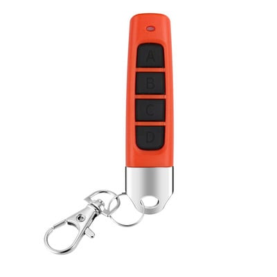 433MHz klonēšanas koda plastmasas 4 taustiņi kopēšanas tālvadības pults ar baterijām darbināma klonēšanas tālvadības pults, daudzfunkcionāla garāžas vārtiem