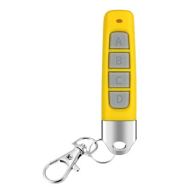 433MHz klonēšanas koda plastmasas 4 taustiņi kopēšanas tālvadības pults ar baterijām darbināma klonēšanas tālvadības pults, daudzfunkcionāla garāžas vārtiem