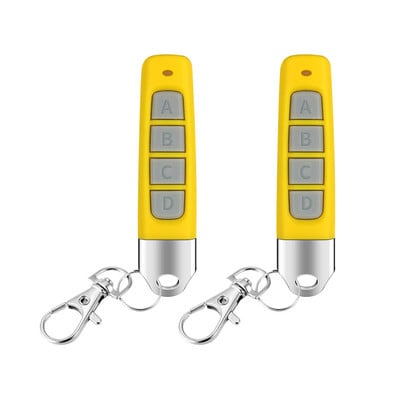 433MHz klonēšanas koda plastmasas 4 taustiņi kopēšanas tālvadības pults ar baterijām darbināma klonēšanas tālvadības pults, daudzfunkcionāla garāžas vārtiem
