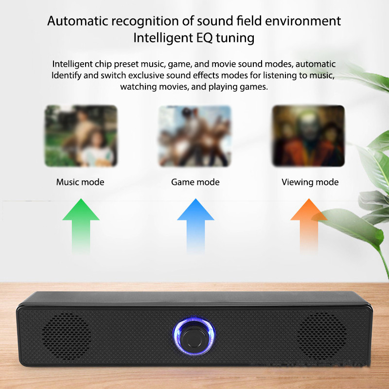 Új házimozi hangrendszer Bluetooth hangszóró 4D surround Soundbar számítógép hangszóró TV-hez Soundbar doboz mélynyomó sztereó