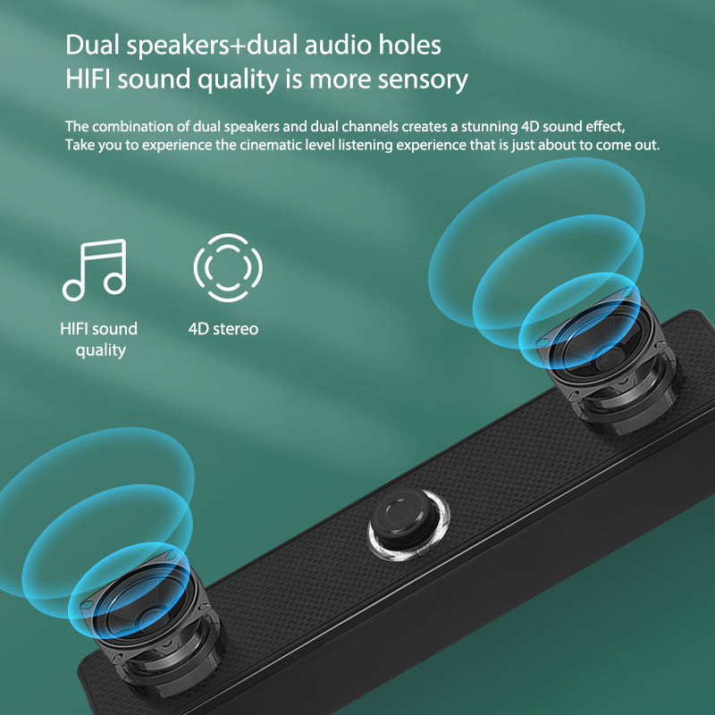 Új házimozi hangrendszer Bluetooth hangszóró 4D surround Soundbar számítógép hangszóró TV-hez Soundbar doboz mélynyomó sztereó