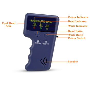 Νέος Χειρός 125KHz RFID Αντιγραφέας Αντιγραφέας RFID Card Reader Writer EM Card Cloner Προγραμματιστής Επανεγγράψιμος EM4305/T5577 Μπρελόκ