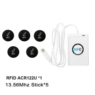 Usb Nfc четец Acr122u безконтактна смарт Ic карта и запис Rfid копирна машина Копирна машина Дубликатор Uid Сменяем етикет Карта Ключодържател