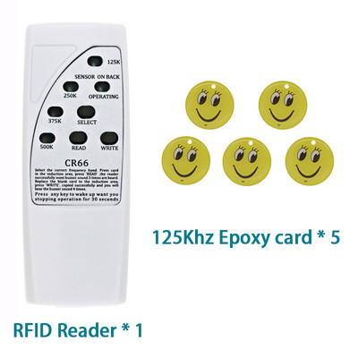 Rokas CR66 karšu lasītājs RFID emblēmu kopētājs EM4305 T5577 atslēgu rakstītājs 125/250/375/500Khz marķieru klonēšanas EM/TK4100 tagu kopētājs