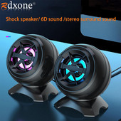 USB vadu datora skaļruņi Deep Bass Sound Box skaļrunis datoram klēpjdatoram Jaudīgs zemfrekvences skaļrunis galddatora portatīvais mini skaļrunis