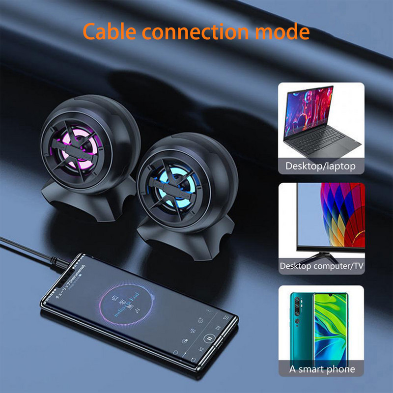 USB laidiniai kompiuterio garsiakalbiai Deep Bass garso dėžutės garsiakalbis nešiojamam kompiuteriui Galingas žemųjų dažnių garsiakalbis stalinis nešiojamasis mini garsiakalbis