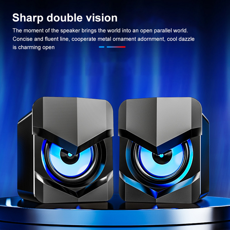 Kompiuterio garsiakalbis Žemųjų dažnių garsiakalbis 3,5 mm laidinis muzikos grotuvas Garso dėžė su USB maitinamas namų garsiakalbis Žemųjų dažnių garsiakalbis mobiliesiems nešiojamiesiems kompiuteriams