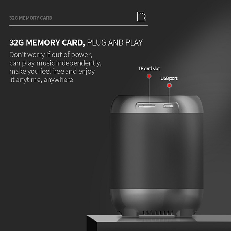 Hääljuhtimine Bluetoothi kõlar Kaasaskantav traadita heliboks PC valjuhääldi Stereo ruumiline juhtmevaba kõlari tugi TF Aux raadio