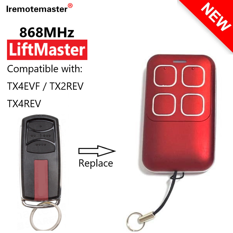 LIFTMASTER TX2REV TX4REV TX4EVF Garaaži kaugjuhtimispuldi paljundusaparaat 868MHz kaugjuhtimispuldi ukseavaja juhtmevaba saatja jaoks