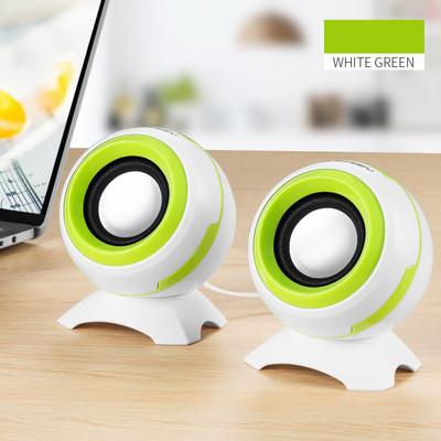 3,5 mm-es és USB adapter vezetékes mini számítógép hangszóró Q8 basszus sztereó asztali hangszóró laptop telefonhoz AUX audio multimédiás hangszóró