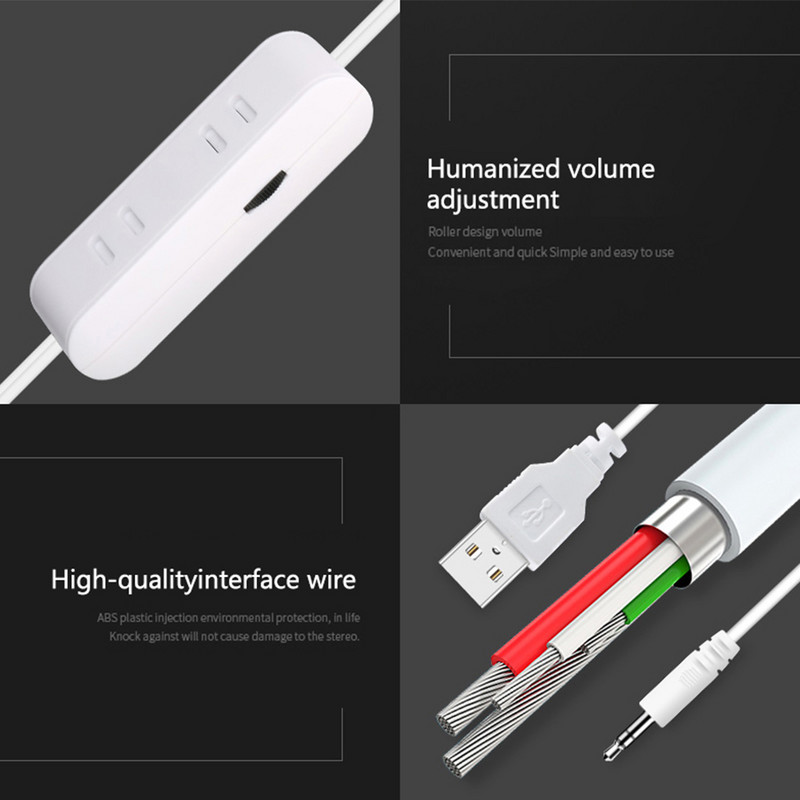 3,5 mm-es és USB adapter vezetékes mini számítógép hangszóró Q8 basszus sztereó asztali hangszóró laptop telefonhoz AUX audio multimédiás hangszóró