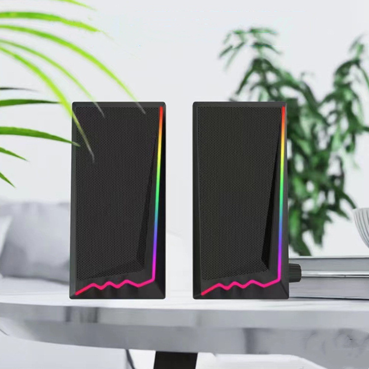 USB 2.0 3,5 mm aux 3D stereo surround glazba RGB Light Gaming Žičani zvučnici zvučna traka za računalo Zvučnici za stolna računala