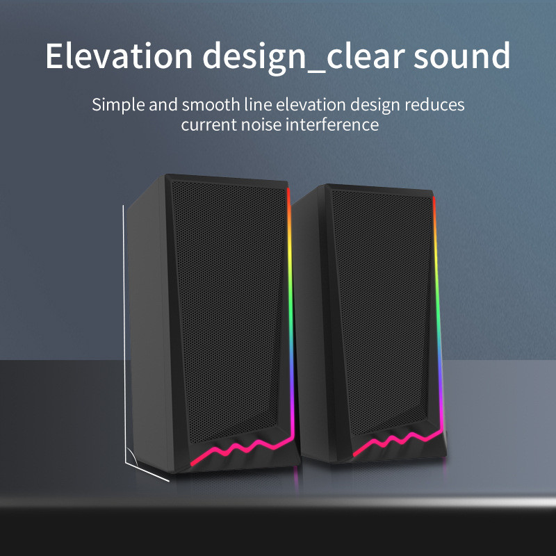 USB 2.0 3,5 mm aux 3D stereo surround glazba RGB Light Gaming Žičani zvučnici zvučna traka za računalo Zvučnici za stolna računala