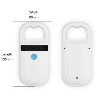 Μασκότα τσιπ Lector Handheld Animal Pet Chip Scanner Card Reader RFID 134,2Khz Αναγνωριστικός Ετικέτα Microchip Reader για σκύλος γάτα