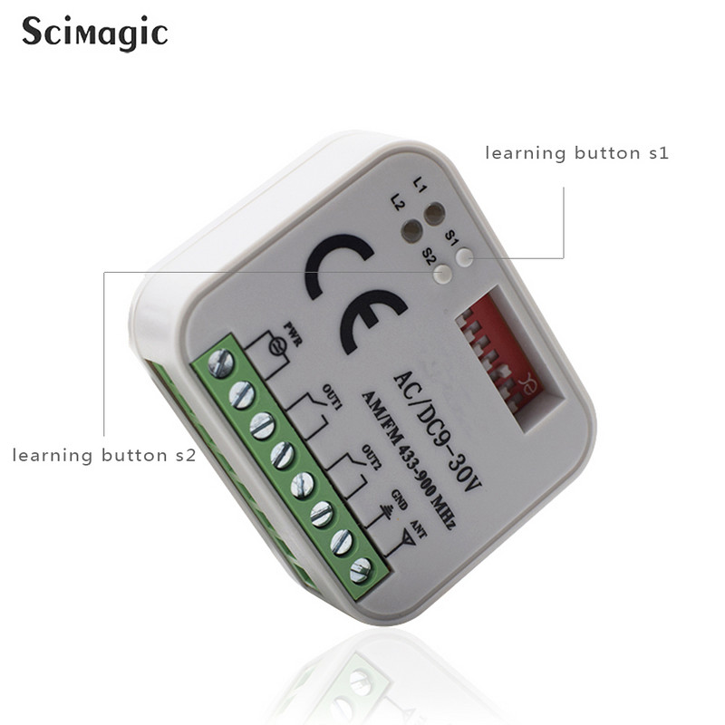 RX-MULTI 433mhz 868mhz vastuvõtja Marantec Digitalile 382 384 302 304 313 321 323 Garage Remote Control AC/DC 9-30V 2CH vastuvõtja