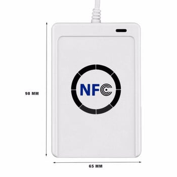 ACR122U RFID Έξυπνη κάρτα NFC Reader Writer Copier Duplicator Εγγράψιμο λογισμικό κλώνου USB για πρωτόκολλο ISO14443 S50