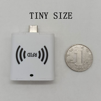 125Khz TK4100 T5577 ключодържател с ниска честота Малък размер RFID OTG Android телефон USB Type-c интерфейс Четец на ID карти