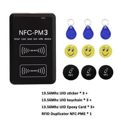 Jauns NFC PM3 RFID pilnas šifrēšanas dekodēšanas lasītājs Smart Chip karšu kopētājs 13,56 MHz Writer 1K atslēgas emblēmas S50 tagu kopētājs
