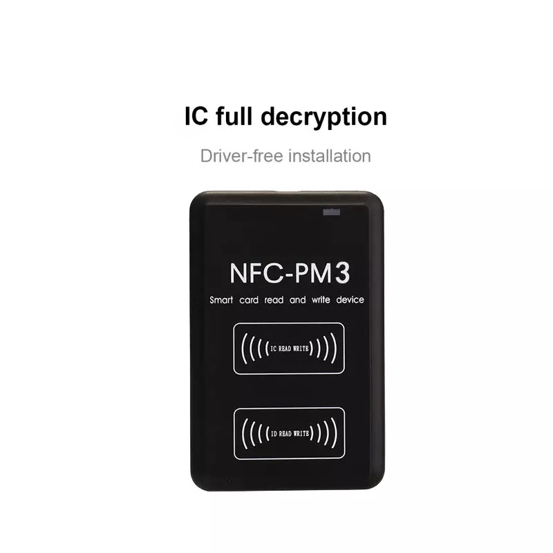 Jauns NFC PM3 RFID pilnas šifrēšanas dekodēšanas lasītājs Smart Chip karšu kopētājs 13,56 MHz Writer 1K atslēgas emblēmas S50 tagu kopētājs