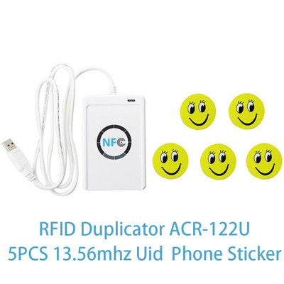 Нов RFID ACR122U NFC Четец на смарт карти Писач 13.56Mhz Копирна машина Дубликатор 1k S50 Key UID Clone Duplicate Label Programmer