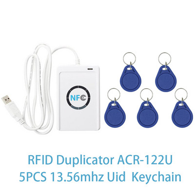 Нов RFID ACR122U NFC Четец на смарт карти Писач 13.56Mhz Копирна машина Дубликатор 1k S50 Key UID Clone Duplicate Label Programmer