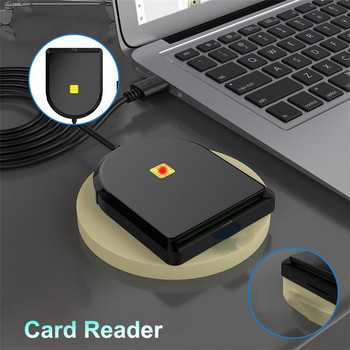Αναγνώστης καρτών τσιπ κάρτας SIM/IC Bank συμβατό με Windows IOS Linux DOD USB 2.0 Common Access CAC Smart Card Reader