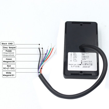 Водоустойчив 125khz RFID EM Четец за контрол на достъпа на ID карти Четец на RFID карти Wiegand 26 34 Четец на карти LED индикатори Сигурност