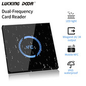 IP65 vandeniui atspari foninio apšvietimo prieigos valdymo sistema Wiegand 26 34 RFID kortelių skaitytuvas RS485 125KHz 13,56MHz dviejų dažnių NFC