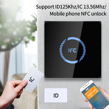 IP65 αδιάβροχο σύστημα ελέγχου πρόσβασης οπίσθιου φωτισμού Wiegand 26 34 RFID Card Slave Reader RS485 125KHz 13,56MHz Dual Frequency NFC