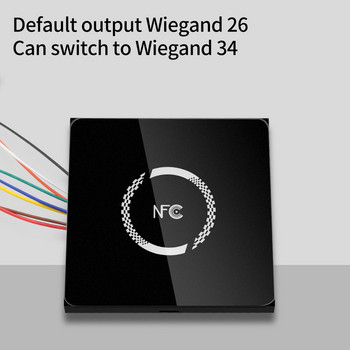 IP65 Водоустойчива система за контрол на достъпа с подсветка Wiegand 26 34 RFID Card Slave Reader RS485 125KHz 13.56MHz Dual Frequency NFC