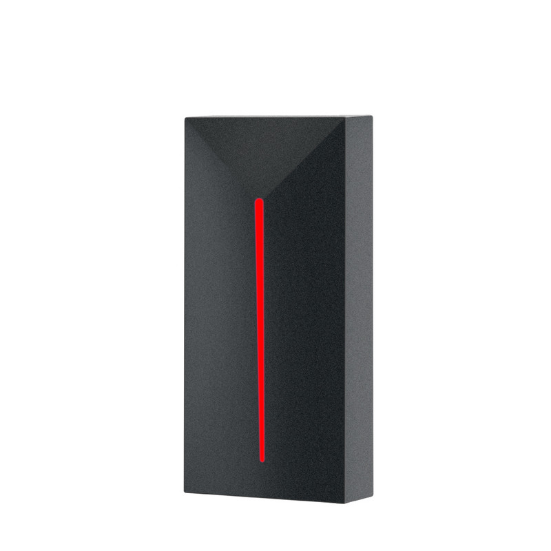 Piekļuves kontroles lasītājs 13,56MHZ/125KHZ tuvuma mazs karšu lasītājs IP68 ūdensizturīgs liela attāluma RFID karšu lasītājs melnā krāsā R6
