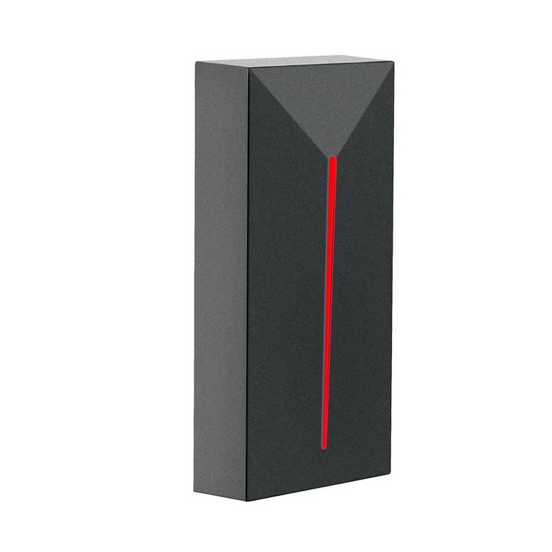 Piekļuves kontroles lasītājs 13,56MHZ/125KHZ tuvuma mazs karšu lasītājs IP68 ūdensizturīgs liela attāluma RFID karšu lasītājs melnā krāsā R6