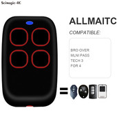 Tālvadības pavairotājs ALLMAITC BRO OVER,MLNI PASS,FOR 4,TECH 3 Clone 280-900MHz Daudzfrekvenču garāžas durvju atvēršanas atslēgu piekariņš