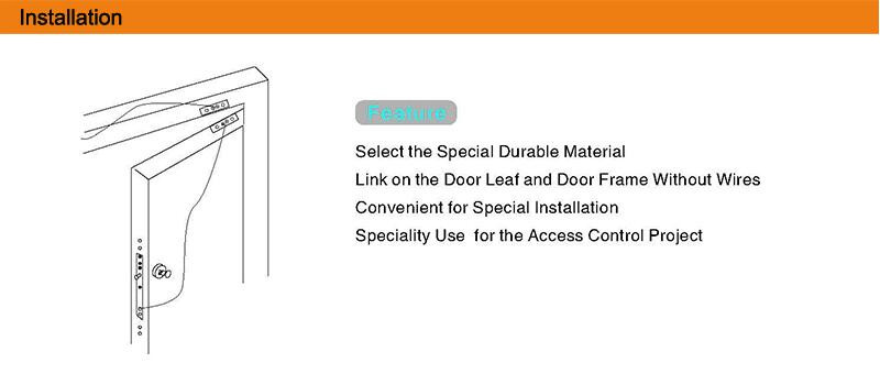 Durų kilpos kontaktinio laido pertraukiklis, skirtas elektriniam kontaktinio prieigos kontrolės užraktui