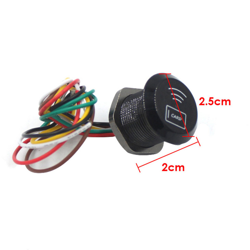 Bezmaksas piegāde ar 125Khz RFID saderīga EM Marine Small Mini karte wiegand26 ID lasītājs +1 gab EM4100 atslēgu piekariņi