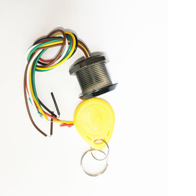 Bezmaksas piegāde ar 125Khz RFID saderīga EM Marine Small Mini karte wiegand26 ID lasītājs +1 gab EM4100 atslēgu piekariņi