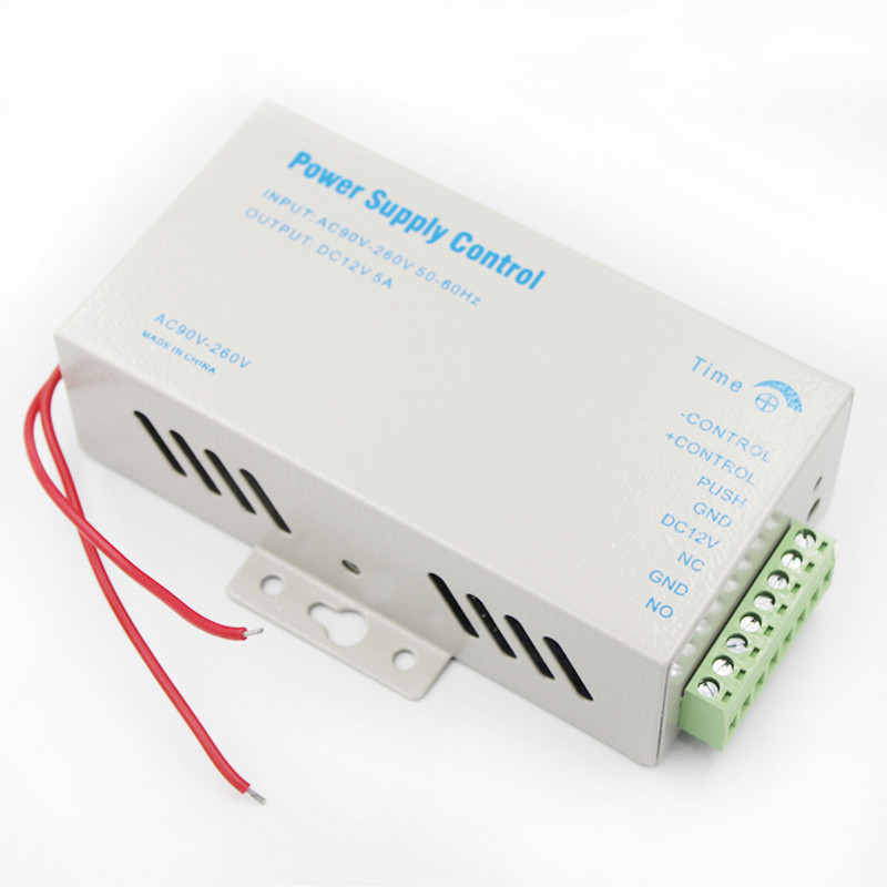 DC12V 5A AC 110~240V Durvju piekļuves kontroles barošanas slēdzis RFID pirkstu nospiedumu piekļuves kontroles sistēmai