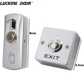 DC12V cinka sakausējuma durvju izejas spiedpogas izejas slēdzis durvju piekļuves kontroles sistēmai izejas atbrīvošanas pogas slēdzis ieejas durvju atvērējs