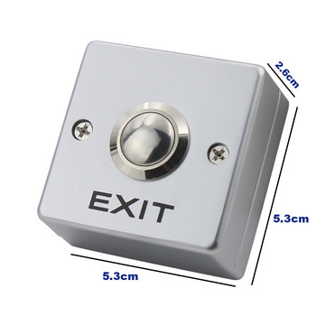 DC12V бутон за излизане от цинкова сплав Изходен бутон за изходен превключвател за система за контрол на достъпа до врата Изходен бутон за освобождаване Превключвател за отваряне на входна врата