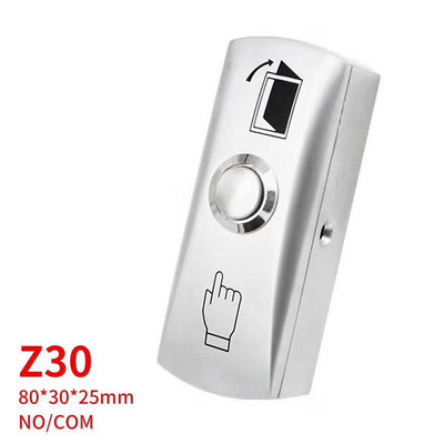 DC12V cinka sakausējuma durvju izejas spiedpogas izejas slēdzis durvju piekļuves kontroles sistēmai izejas atbrīvošanas pogas slēdzis ieejas durvju atvērējs