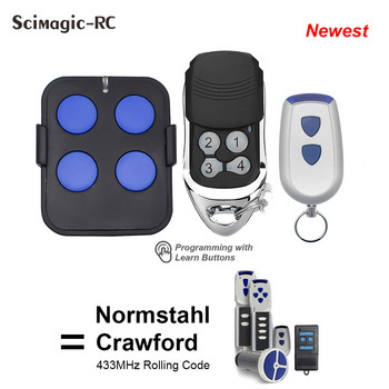 Normstahl / Crawford EA433 2KM Micro Garage Door Remote EA433 2KS 4KS RCU433-2 N002800 T433-4 Command Garage 433mhz Rolling Code