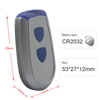 Normstahl / Crawford EA433 2KM Micro Garage Door Remote EA433 2KS 4KS RCU433-2 N002800 T433-4 Command Garage 433mhz Rolling Code