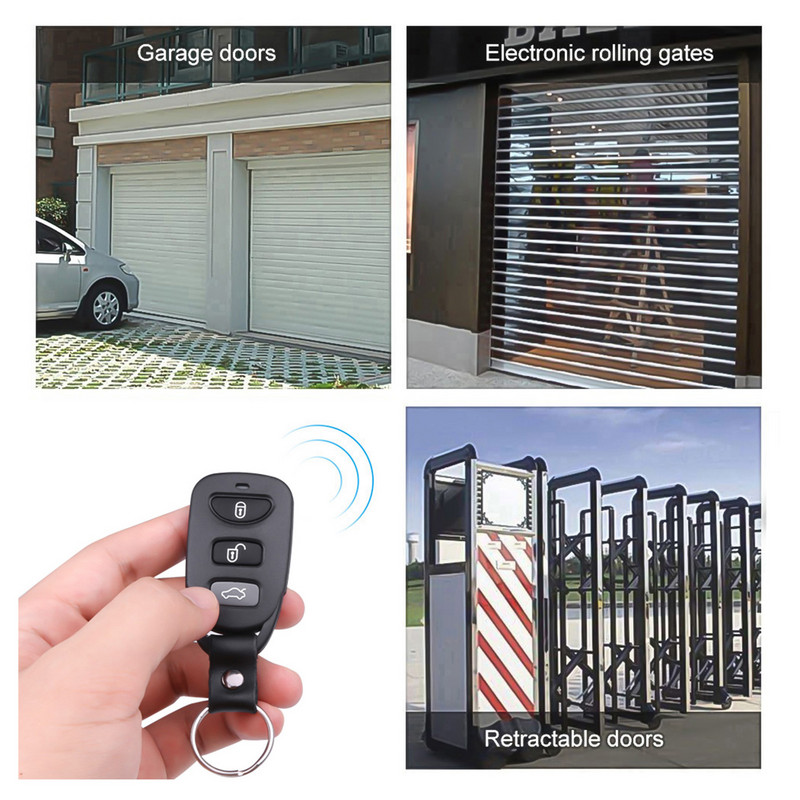 Dublēts tālvadības pults mācību koda atslēgas raidītājs ar atslēgu piekariņa elektrisko vārtu aparatūru
