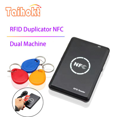 RFID интелигентен четец на чипове 13.56Mhz NFC ключ Дубликатор 125Khz T5577 Бадж Копир CUID/FUID Token Writer USB криптиран програмист
