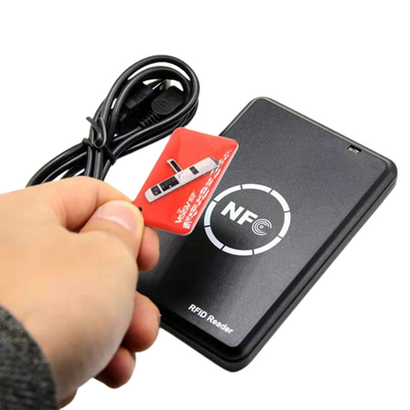 RFID viedais mikroshēmu lasītājs 13.56Mhz NFC atslēgu kopētājs 125Khz T5577 emblēmu kopētājs CUID/FUID marķiera rakstītājs USB šifrēts programmētājs
