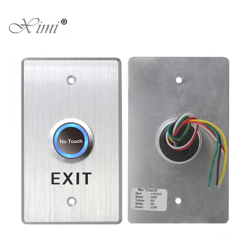 Aliuminio lydinio prieigos kontrolės išėjimo mygtuko atleidimo išėjimo jungiklis be liečiamo infraraudonųjų spindulių išėjimo mygtuko durų jutiklio jungiklis