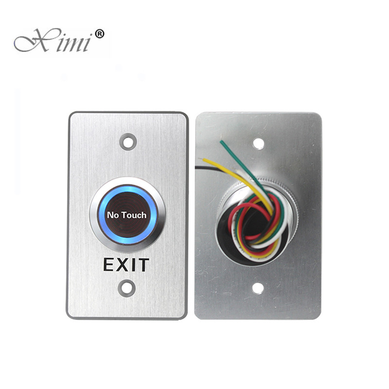 Aliuminio lydinio prieigos kontrolės išėjimo mygtuko atleidimo išėjimo jungiklis be liečiamo infraraudonųjų spindulių išėjimo mygtuko durų jutiklio jungiklis