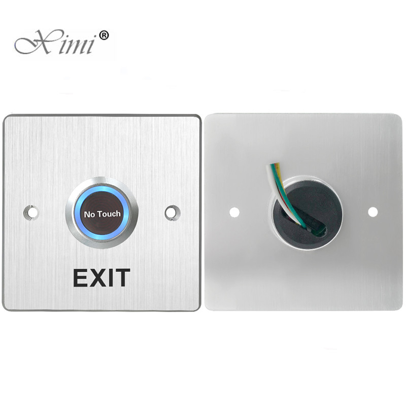 Aliuminio lydinio prieigos kontrolės išėjimo mygtuko atleidimo išėjimo jungiklis be liečiamo infraraudonųjų spindulių išėjimo mygtuko durų jutiklio jungiklis